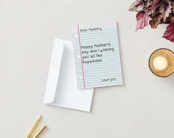 Happy Mother's Day Card | Hand Written Mother's Day Card | Cute Mother's Day Card | Greeting Card | Gifts for Her | Happy Mother's Day!