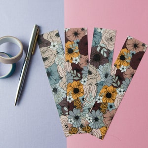 Floral Set of 4 Double Sided Bookmarks