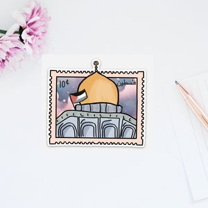 Palestine Dome of Rock Sticker | Islamic Sticker | Islamic Stamp Sticker | Palestine Sticker | Collection Sticker