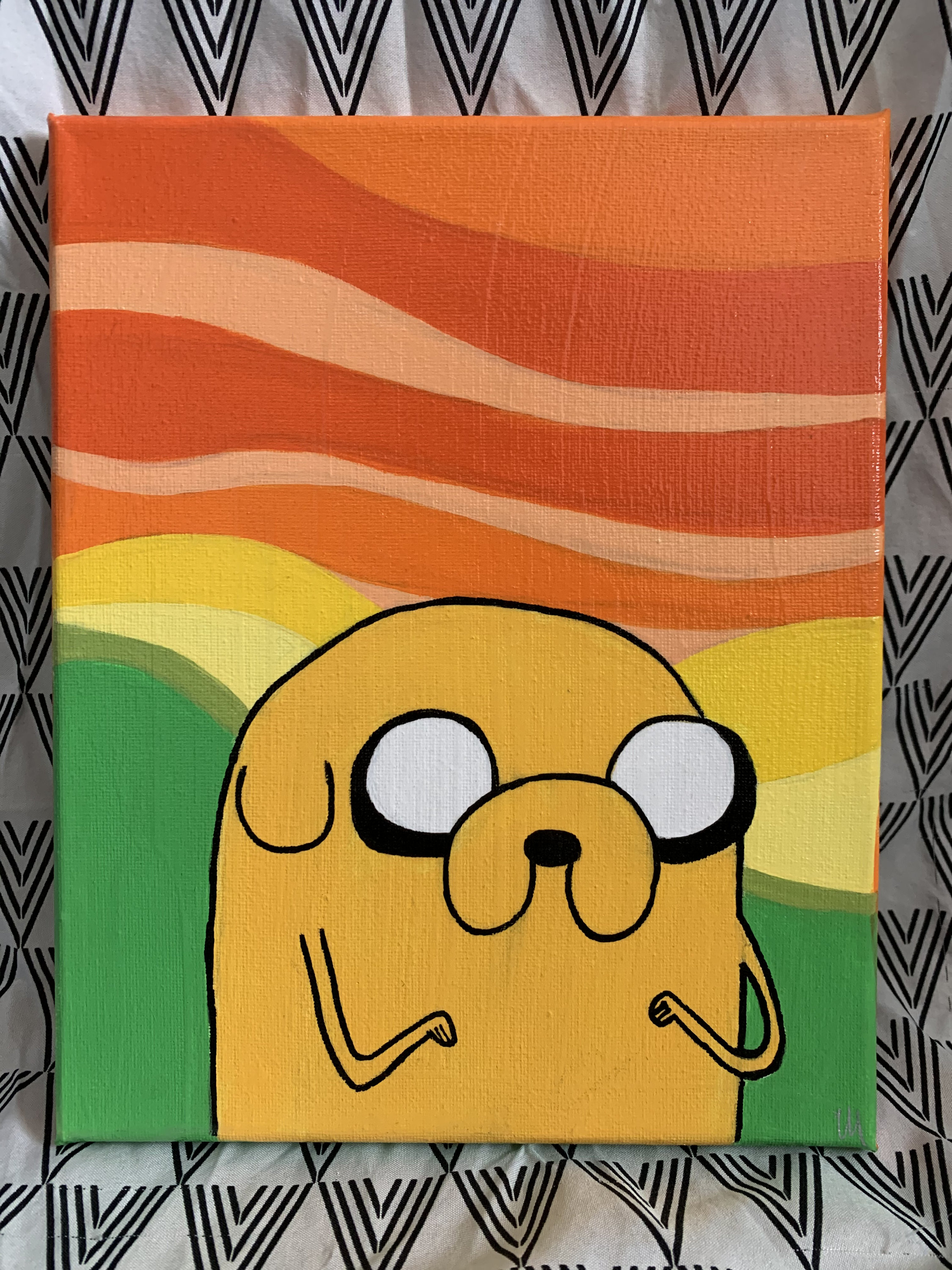 Jake The Dog Adventure Time Painting Etsy