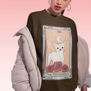 White Chihuahua Tarot Shirt ChiMix Shirt White Cream Chihuahua Dog Gift Chi Mom Chi Dad Mystical Shirt Cute Chi Shirt Occult Shirt Chi Tarot