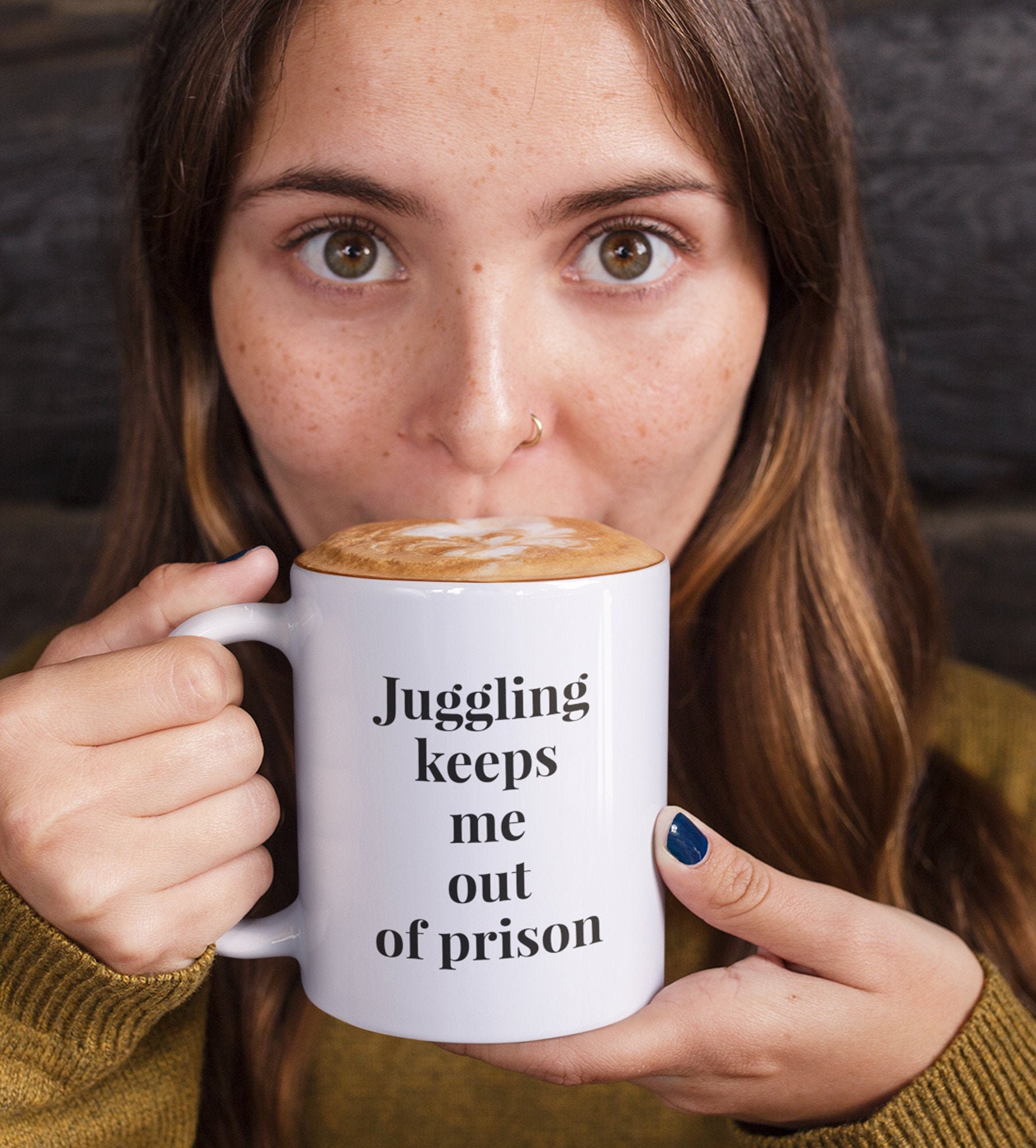Juggling Keeps Me out Of Prison Mug Funny Juggler Coffee Cup Etsy