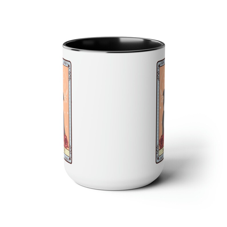 Pittie Tarot Mug Pit Bull Coffee Mug Bully Dog Gift Pitty Mom Pitty Dad Mystical Mug Cute Pittie Cup Occult Mug Pit Bull Tarot 15 oz Mug image 3