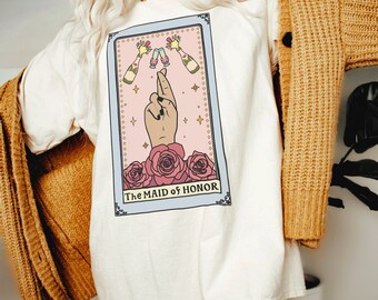 Bachelorette Shirts Tarot Bride Tarot Shirt Witchy Bride Tarot Shirts Women Mystical Bride Shirt Goth Bride Gift Occult Wedding Shirt