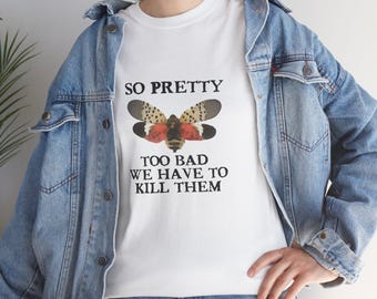 Spotted Lanternfly T Shirt, Lantern Fly Shirt, Funny Pest Shirt, Funny Spotted Lanternfly ShirtUnisex Jersey Short Sleeve