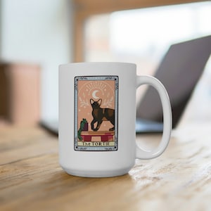 Tortie Cat Tarot Tortoiseshell Cat Mug Tortie Cat Mom Tortie Cat Dad Cat Themed Gift Ceramic Mug 15oz