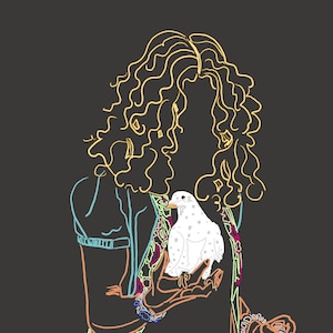 Poster Robert Plant Carta spessa opaca - Arte originale