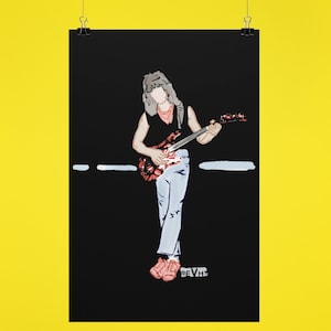 Eddie Van Halen Poster Matte Thick Paper - Original Art