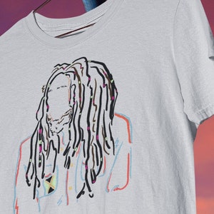 Bob Marley T-Shirt White Unisex for Jamaican Rasta Music Fans - Original Art