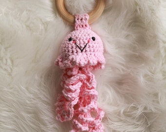 Crochet baby rattle *Cora the Jellyfish*