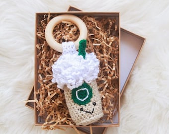 Crochet baby rattle *Frappuccino Hanger*