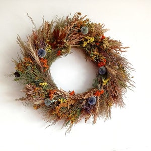 Herbst Boho Kranz Getrocknete Blumen & Kräuterkranz Naturkranz | Etsy