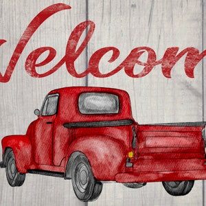 Red Truck - Etsy