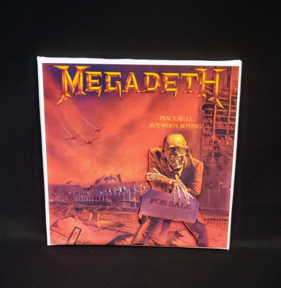 Rocksax Megadeth 'Peace Sells' Daypack Backpack - 45x30x15cm, 900D Polyester, For School, Festivals, Casual Use