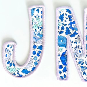 Liberty London Applique Letters & Numbers: Iron-On Custom Patch, Embroidered Sew-On Patch,  Personalised Gift Supplies