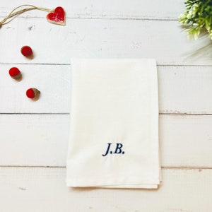 Personalised Handkerchief Name, White Embroidered Hanky, Any Name, Organic Cotton Hanky,  Custom Gift Women/Men/Wedding, Eco, Personalised