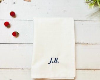 Personalised Embroidered Handkerchief/White Organic Cotton/Custome Gift for Her&Him/Wedding Gift/Eco Friendly Pocket Square UK/Your Own Text