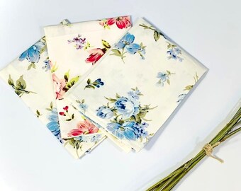 100% Oeko-Tex Cotton Handkerchief Fabric - Gift Women/Men/Wedding - Sustainable/Eco Friendly - Hanky/Pocket Square - Valentine’s Gift UK