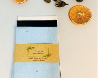 Handmade 100% Organic Cotton GOTS Handkerchief Navy/White/Blue - Gift Women/Men/Wedding - Eco Friendly - Hanky/Hankies/Pocket Square UK