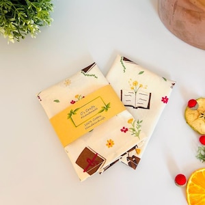 100% Organic GOTS Certified Cotton Handkerchief - Gift Women/Men/Wedding  - Eco Friendly - Hanky/Hankies/Pocket Square–designer fabric