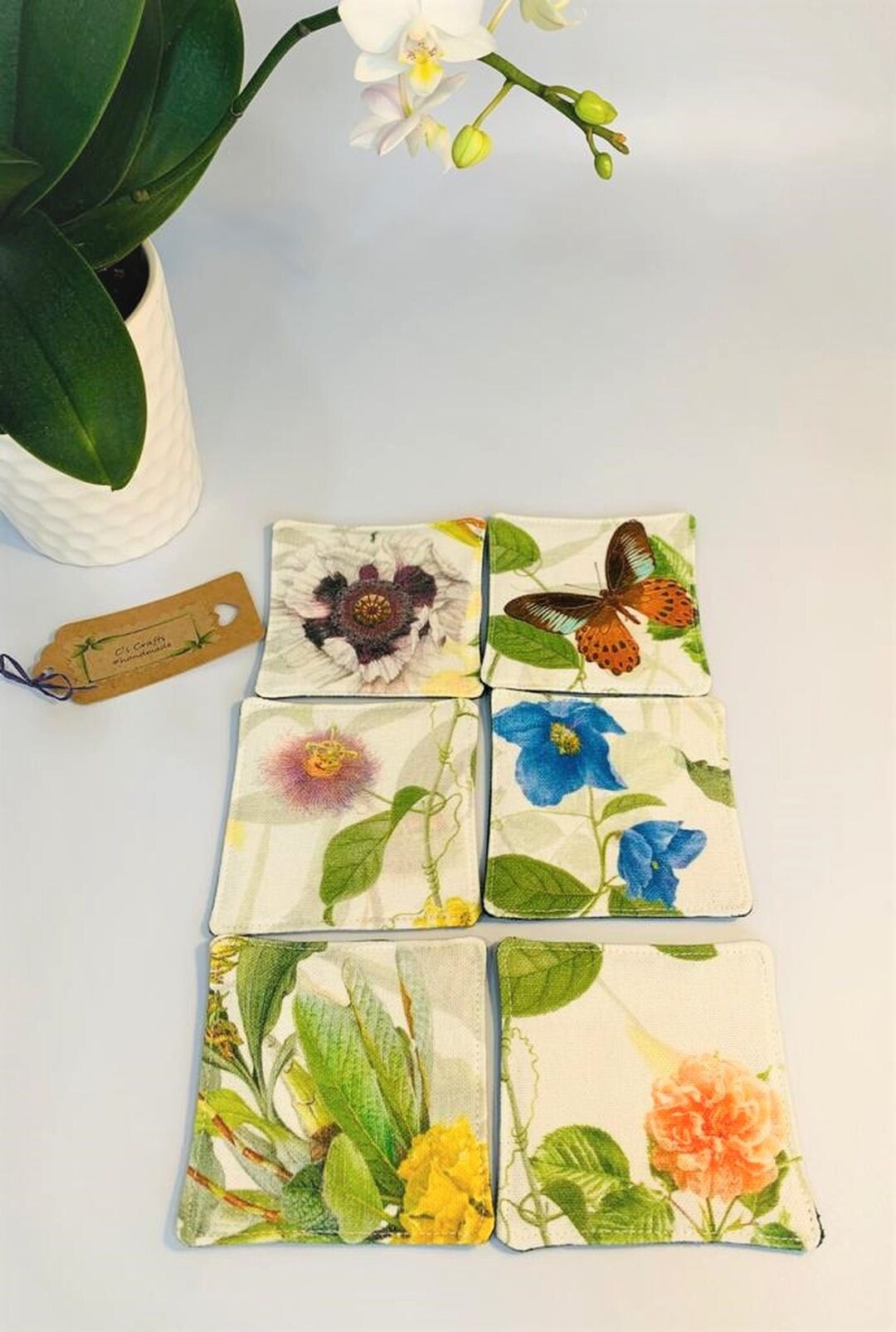 Handmade Cotton Coasters for Hot Drinks Washable Reusable Etsy UK