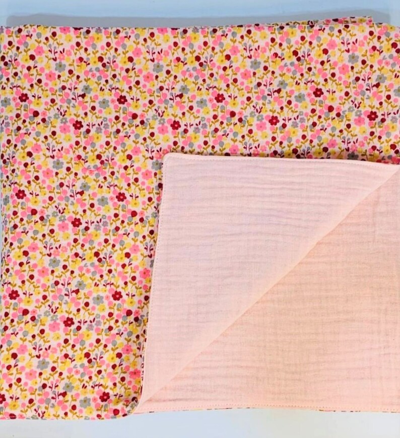 100% Organic Cotton Muslin Baby Burp Cloth/Comfort blanket - Handmade - Perfect baby Gift bild 7