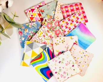 Reusable Make-up Remover Pads and Laundry Bag -Soft Bamboo Velvet Towelling & Cotton - Eco-Friendly - Sustainable - Perfect Christmas Gift