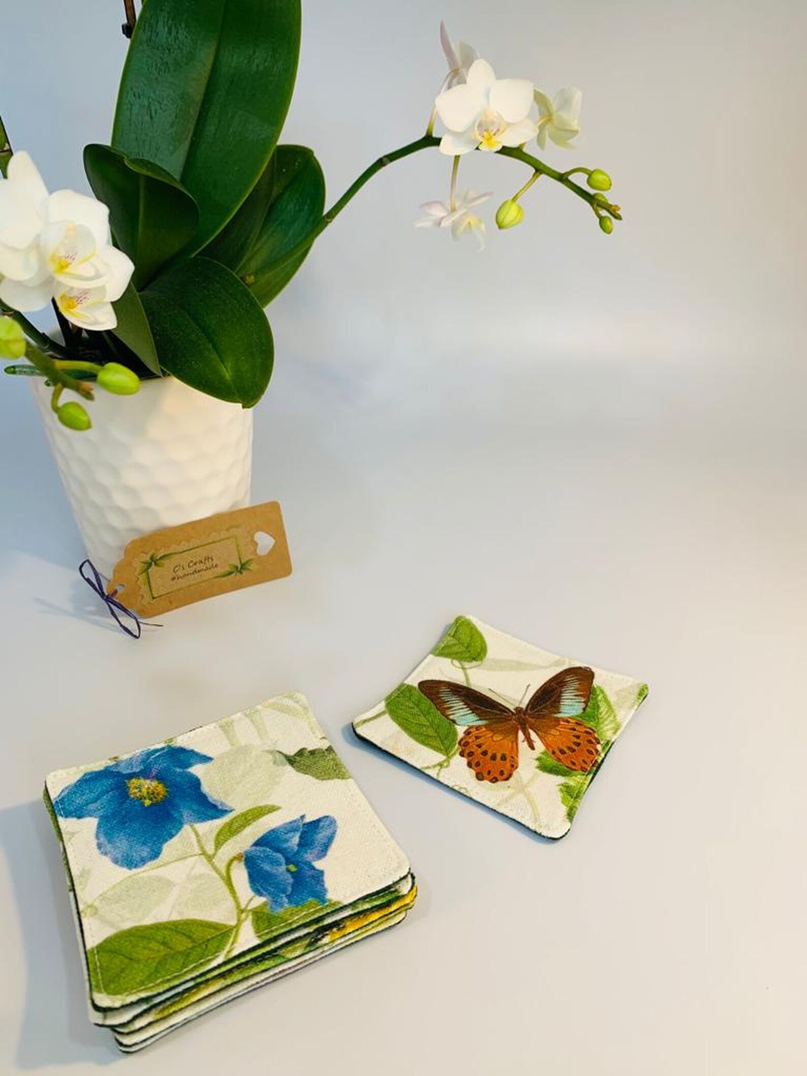 Handmade Cotton Coasters for hot drinks washable reusable Etsy