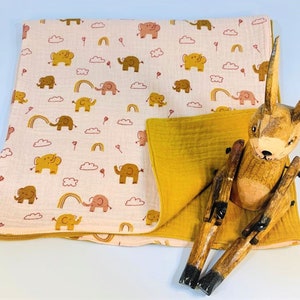 100% Organic Cotton Muslin Baby Burp Cloth/Comfort blanket - Handmade - Perfect baby Gift bild 4