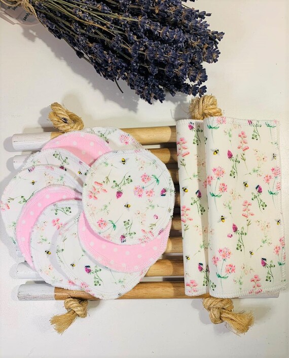 Reusable Makeup Remover Pads - Organic Brushed Cotton or Terry Towell - Eco/Zero Waste - Handmade- Perfect Gift