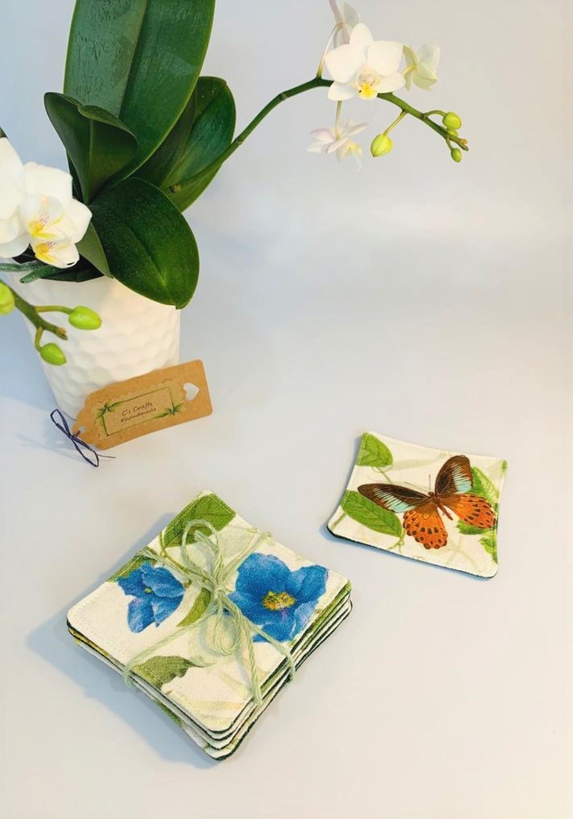 Handmade Cotton Coasters for hot drinks washable reusable Etsy