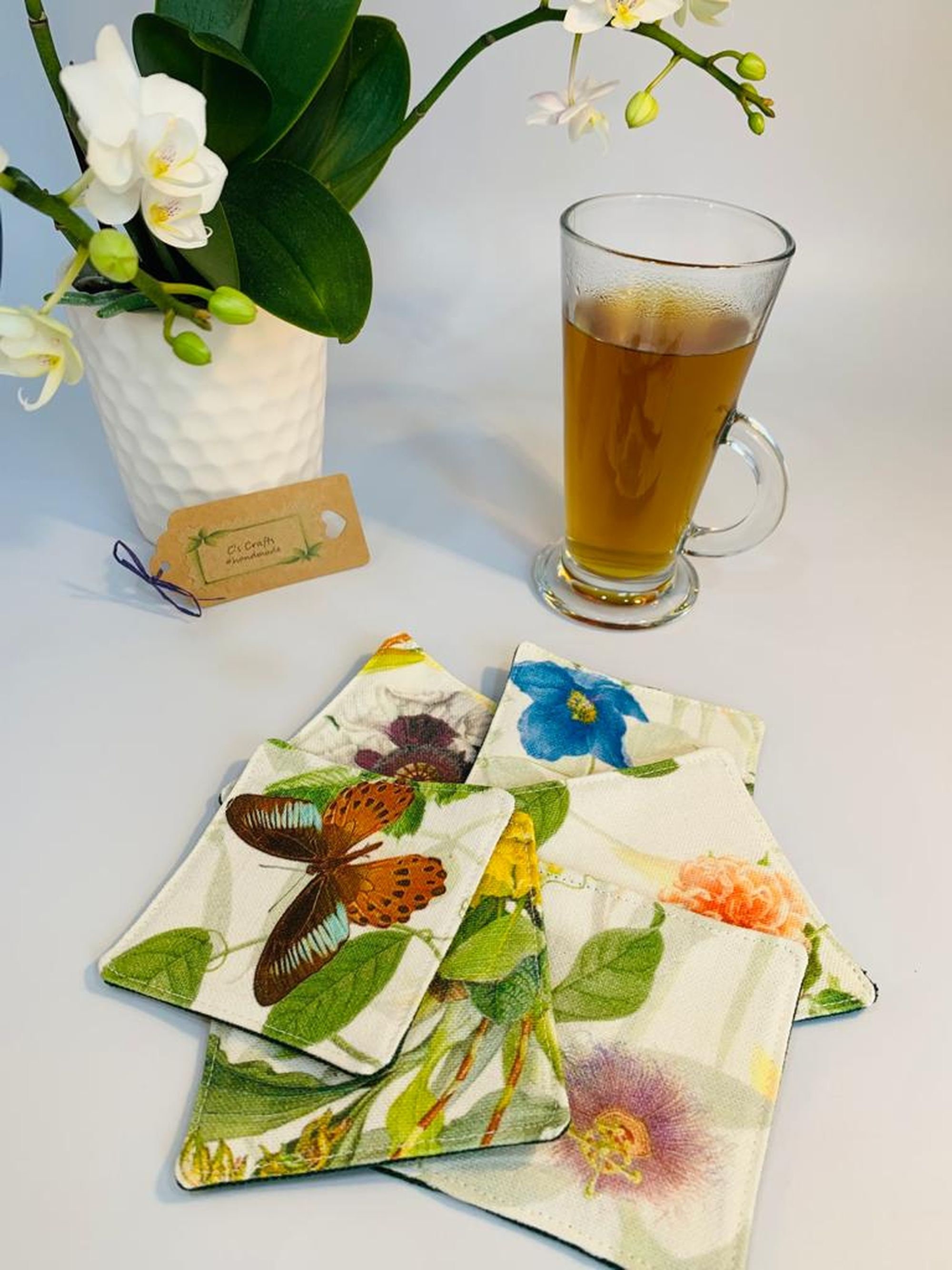 Handmade Cotton Coasters for hot drinks washable reusable Etsy