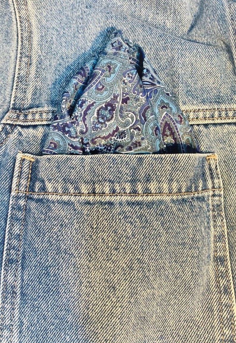 Liberty London Tana Lawn cotton fabric navy paisley