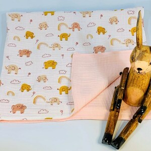 100% Organic Cotton Muslin Baby Burp Cloth/Comfort blanket - Handmade - Perfect baby Gift bild 8