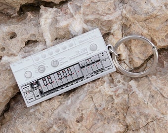 Roland TB-303 Bass Line Computer Controlled Miniature. Metal Keyring