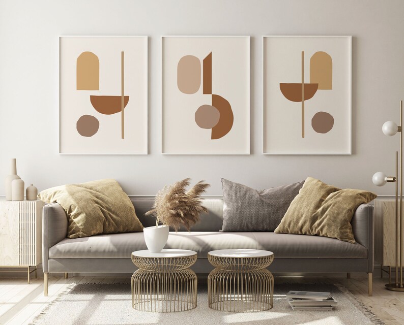 Bedroom Wall Art Set of 3 Gallery Wall Abstract Art Bedroom Etsy