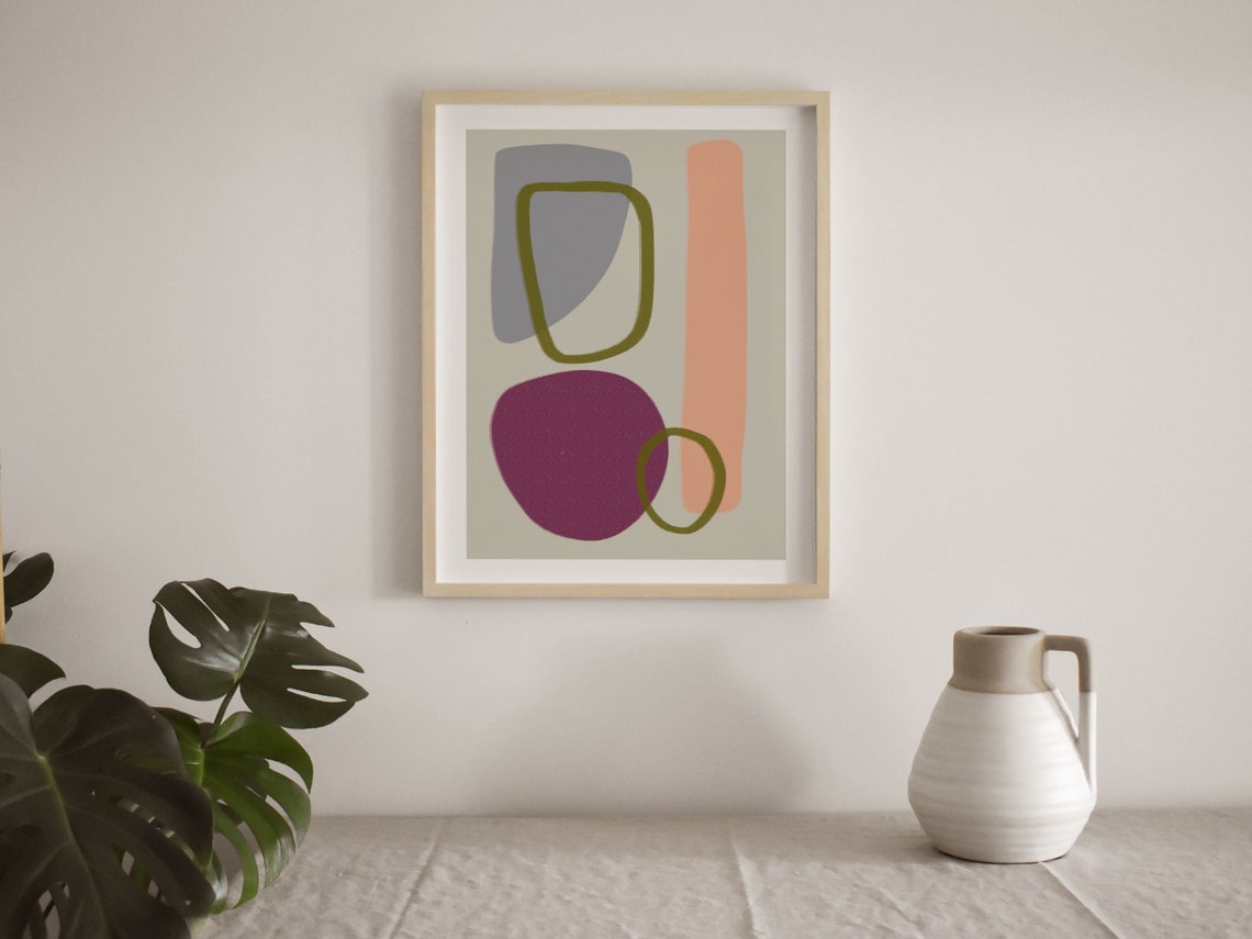 Abstract print bedroom wall art printable wall art abstract | Etsy