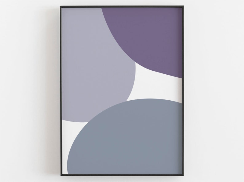 Abstract Bedroom Art Print Set of 2 Purple Above Bed Prints Etsy