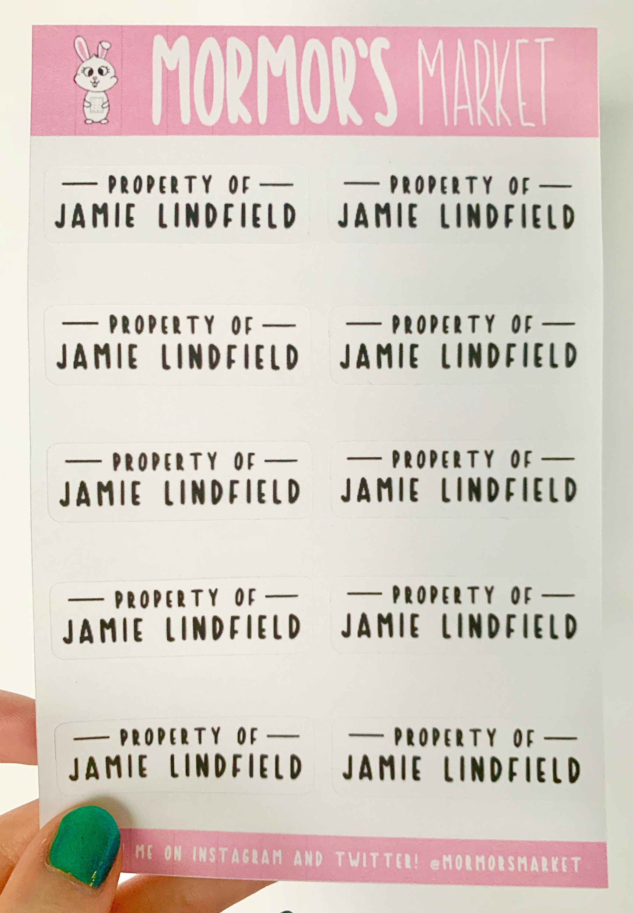 Custom Property Of Stickers Custom Property Of School | Etsy