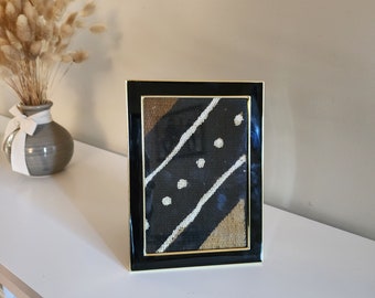 Authentic Mudcloth Fabric for 5x7 Frame, Lined & Overlocked