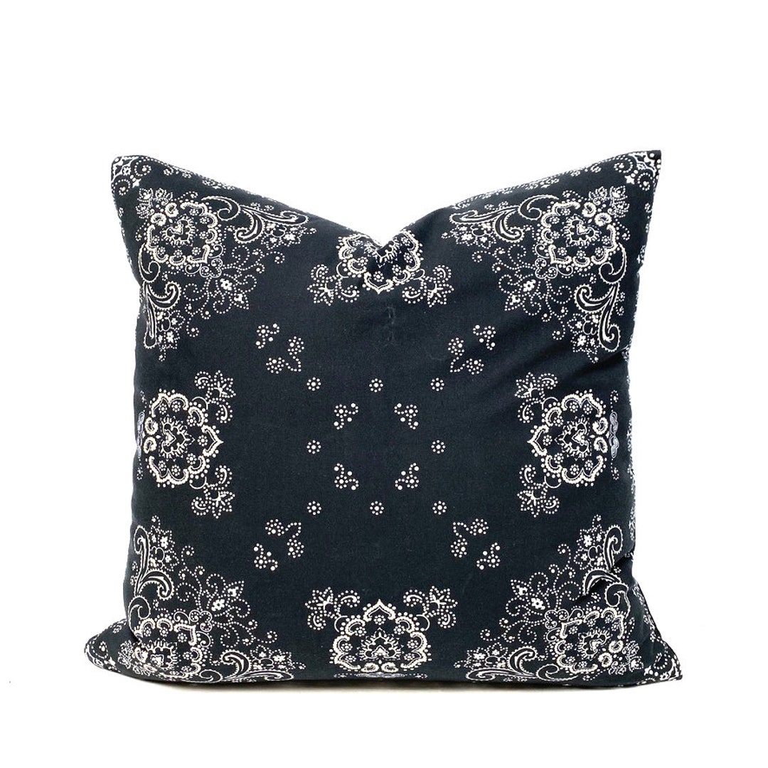 Bandana Throw Pillow Cover, Pillow Cover, Bandana Pillow Cover