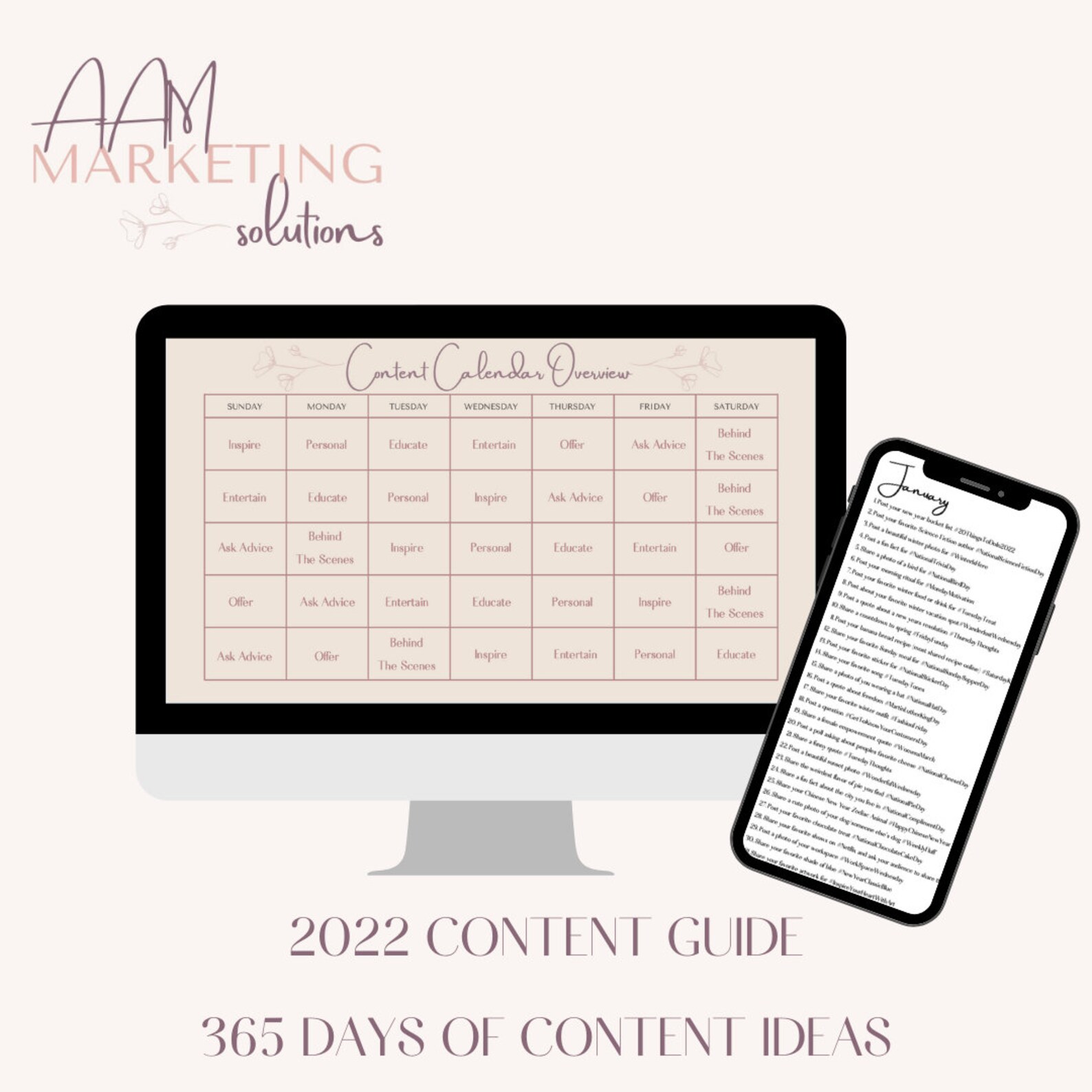 2023 Content Calendar 365 Days of Content - Etsy