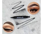 2 In 1 Double Sided Wing Stamp Waterproof Liquid Eyeliner Pen Easy Eye Makeup