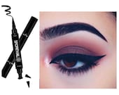 2 In 1 Double Sided Wing Stamp Waterproof Liquid Eyeliner Pen Easy Eye Makeup