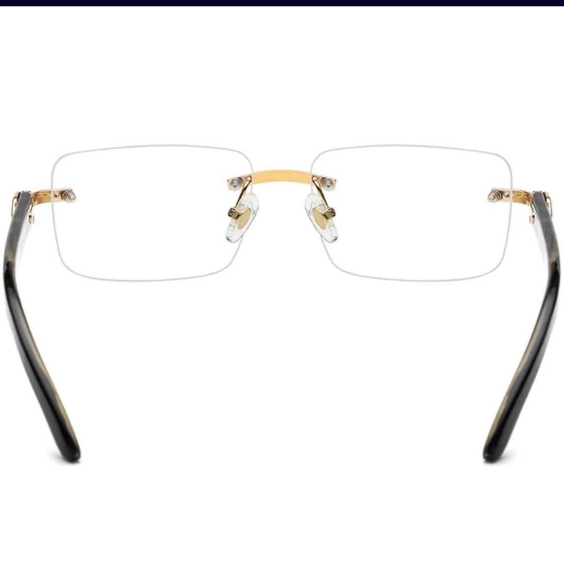 Rimless Buffalo Horn Glasses Etsy