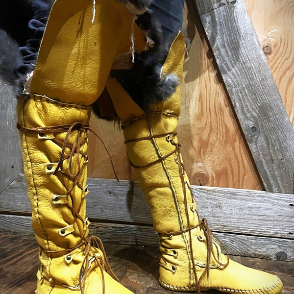 Mens Knee High Moccasins - Etsy