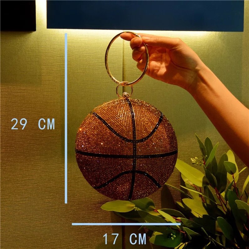 Basketball Rhinestone Round Basketball Purse basketball wives Etsy