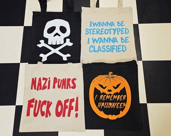 Canvas Tote Bags. Punk set 4