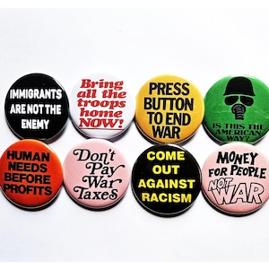 Vintage Reproduction Buttons Magnets & Bottle Openers. Political set 11