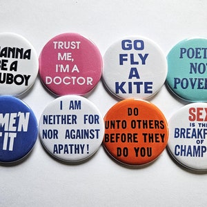 Vintage Reproduction Buttons Magnets & Bottle Openers. Set 19